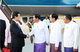 Thủ tướng Nguyễn Tấn Dũng tới Myanmar dự hội nghị ASEAN